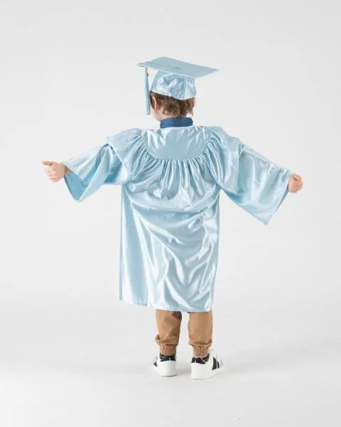 slim fit dress slacks Child Matte Light Blue Graduation Gown - Preschool & Kindergarten Gowns 27 (3'6