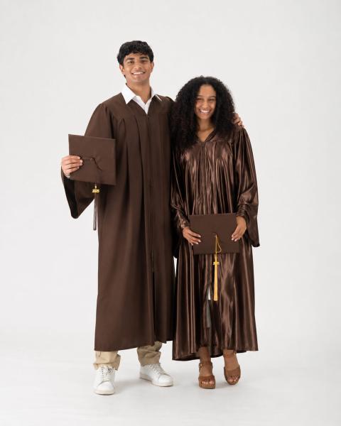 graduation dress brown Caps & Gowns for Schools Category_Default Category/Sale/Categories/Dresses
