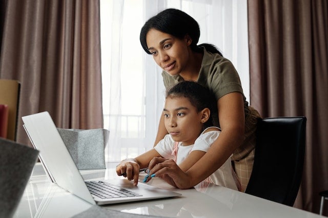 Family enjoying meaningful learning time together