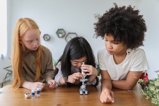Hands-on summer learning activity with supplies laid out