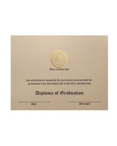 Gold Foiled Ivory Stock Diplomas