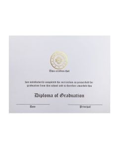 Gold Foiled White Stock Diplomas