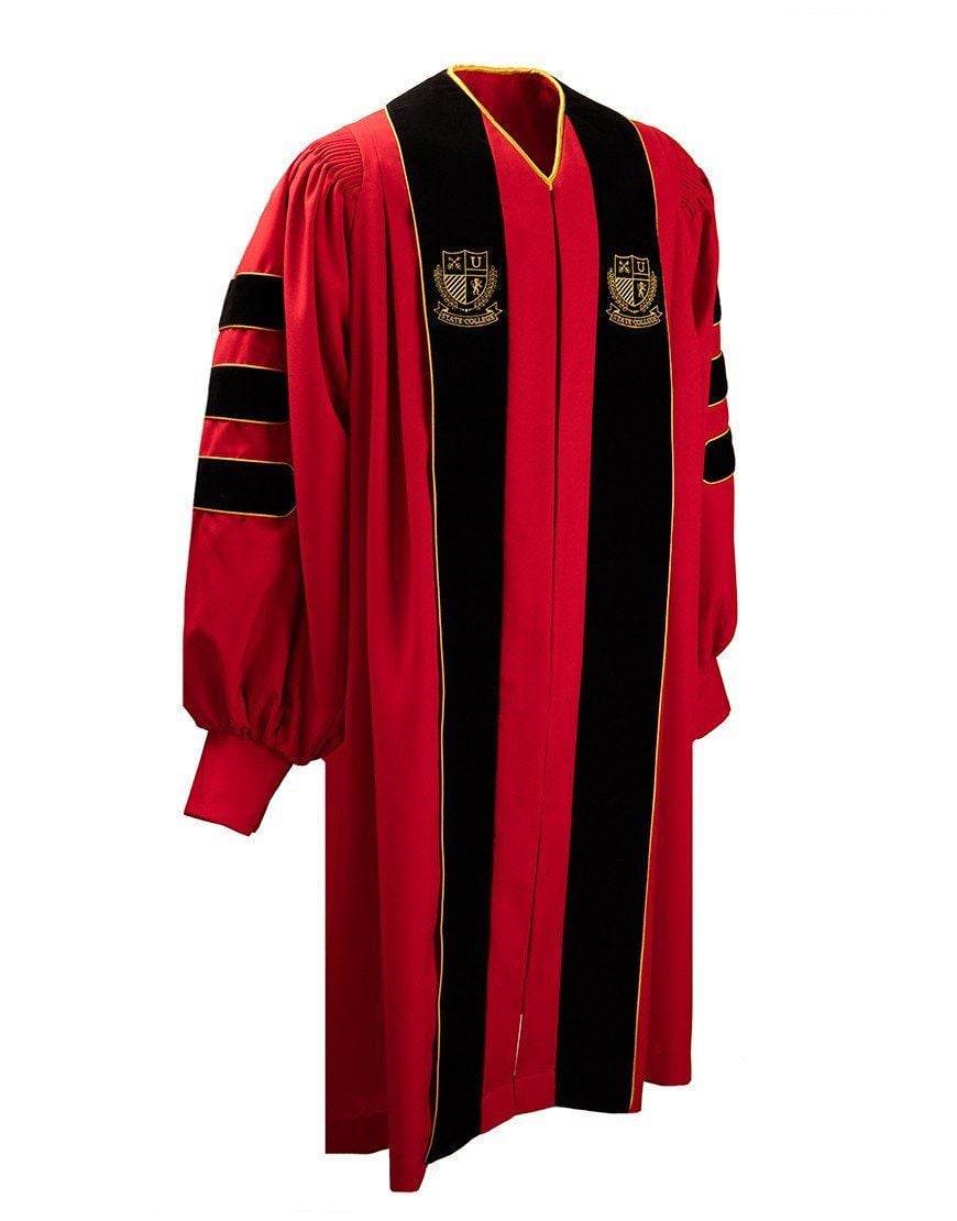 green emerald velvet dress Deluxe Doctoral Academic Gown Only main image 1