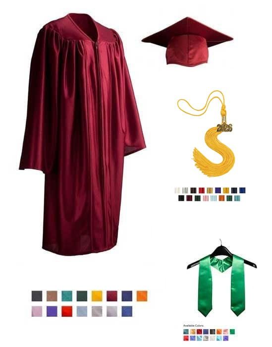 Child Shiny Cap, Gown, Tassel & Stole Package | GraduationSource