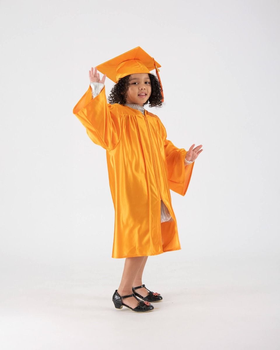 dress for graduation kids Child Shiny Cap, Gown & Tassel Package, Bed Size_Queen