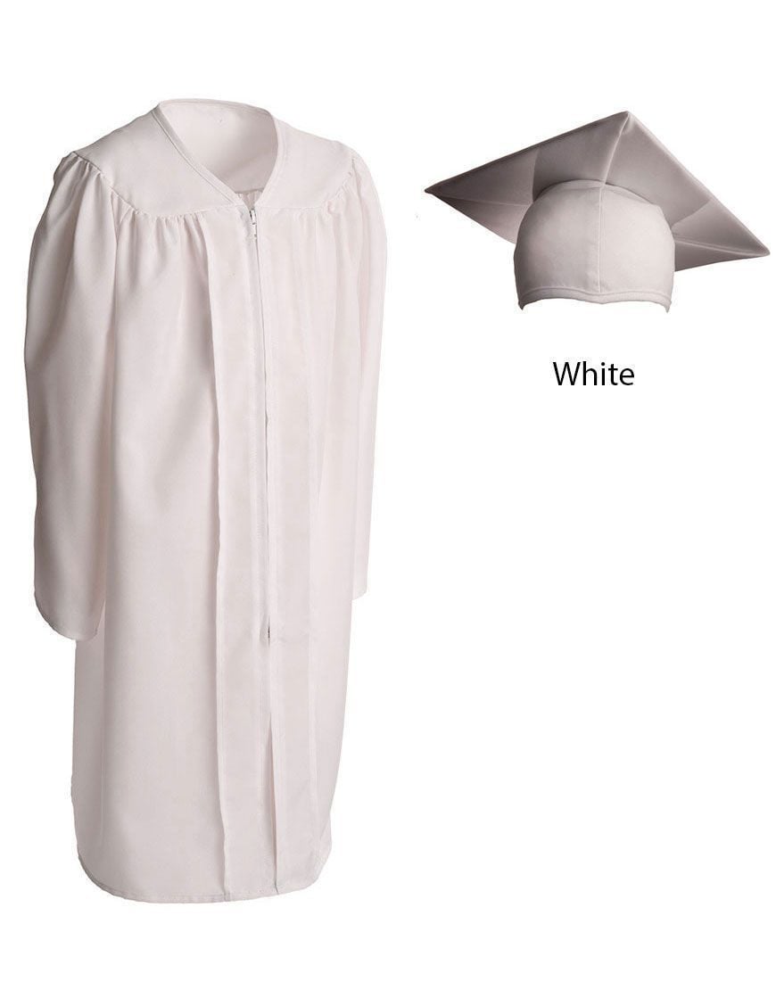slim fit dress slacks Zapaka Women Simple White Graduation Dress Lace Sleeves High Low Engagement Party Dress, White / US4 main image 1