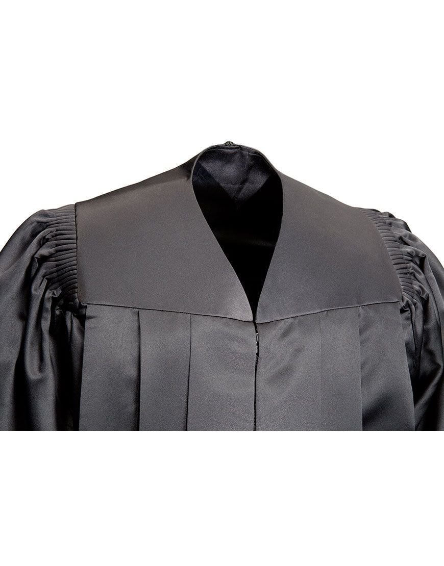 Premium Masters Gown (satin), Black | Graduation Source