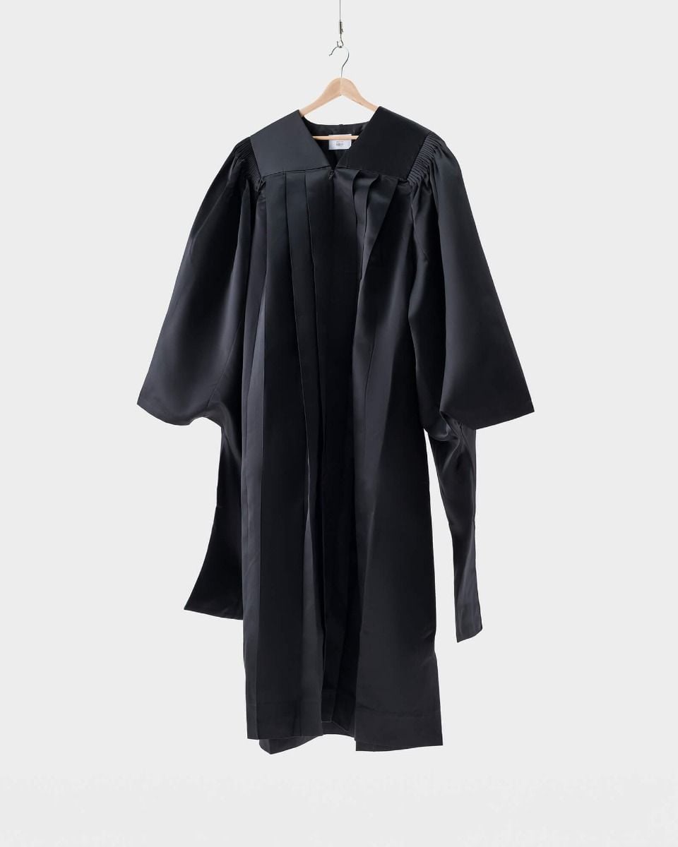 Premium Masters Gown (satin), Black | Graduation Source Premium Masters Gown (satin), Black | Graduation Source