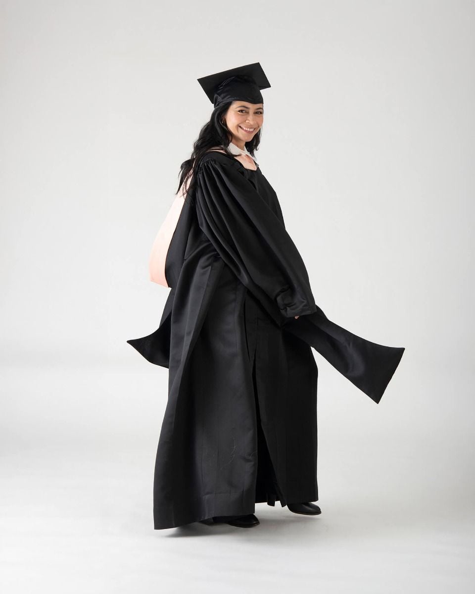 masters graduation dress Deluxe Masters Graduation Gown & Hood Package main image 1