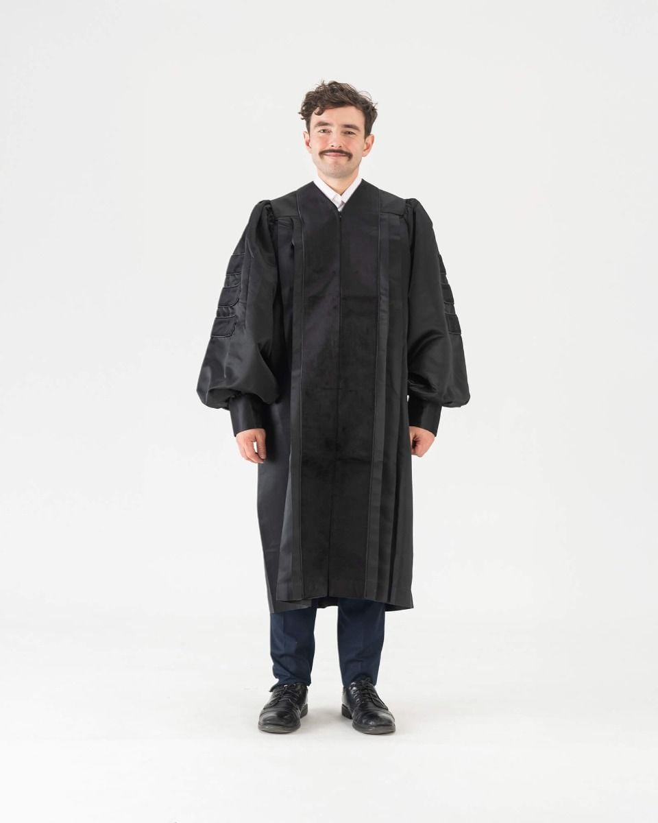 Classic Doctoral Gown, Black | Graduation Source
