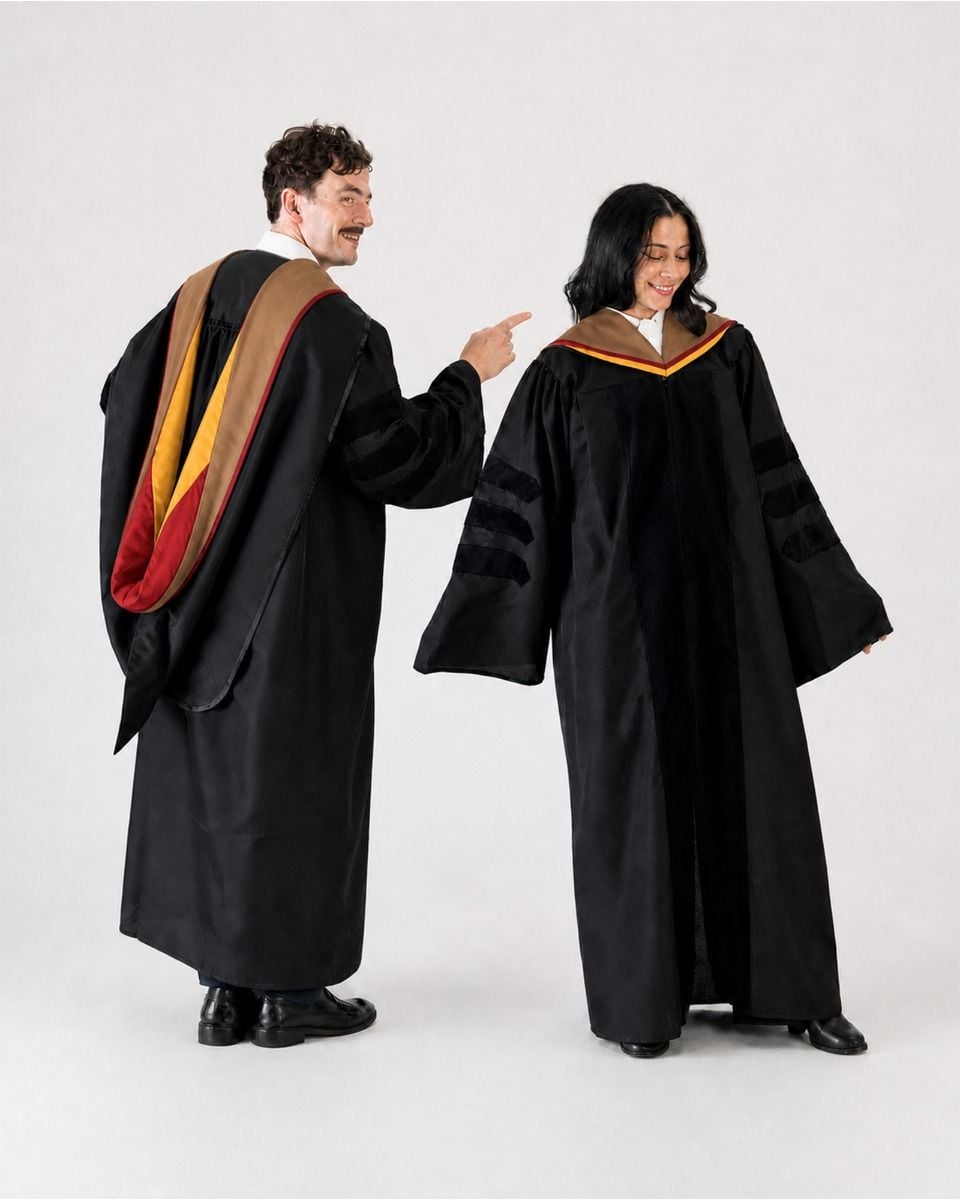 Premium Doctoral Hood (satin finish), Multicolor | Graduation Source