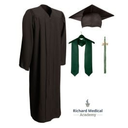 Richard Medical Academy - Black Cap, Gown, Tassel & Stole (PN Graduate)