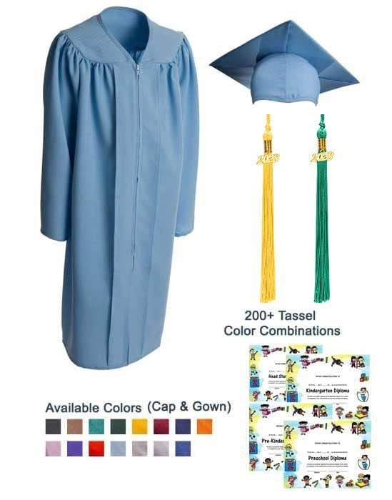 Black Graduation Cap Blue Tassel