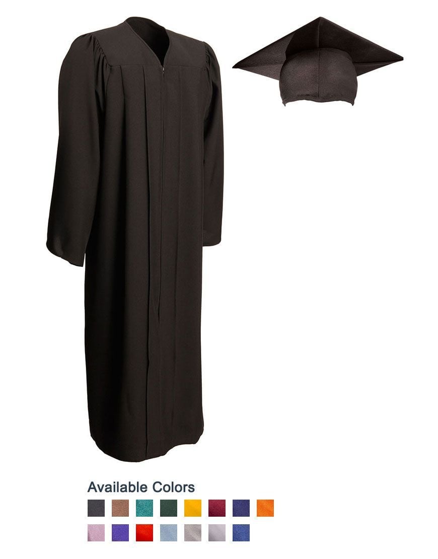 Matte Graduation Cap & Gown