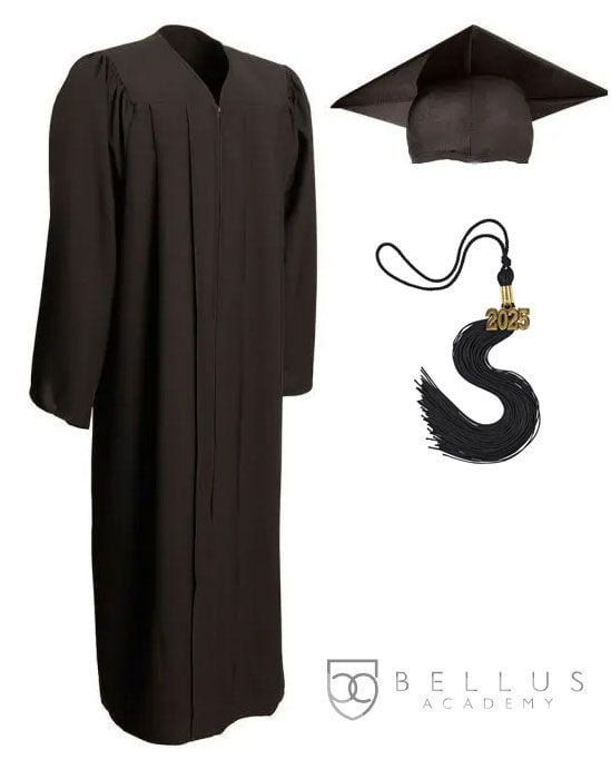 Bellus Academy Graduation Cap, Gown & Tassel