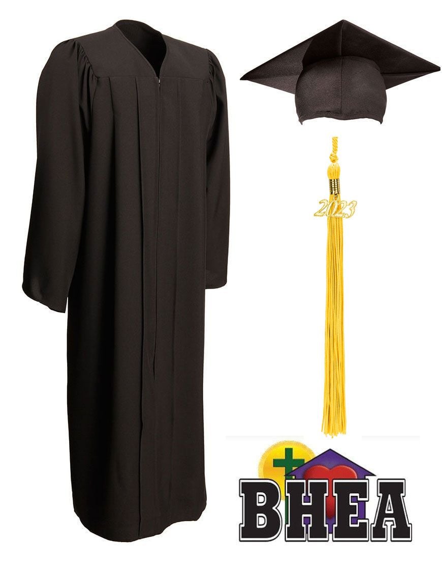 Blount Home Educators Association Graduation - Black Cap, Gown & Tassel