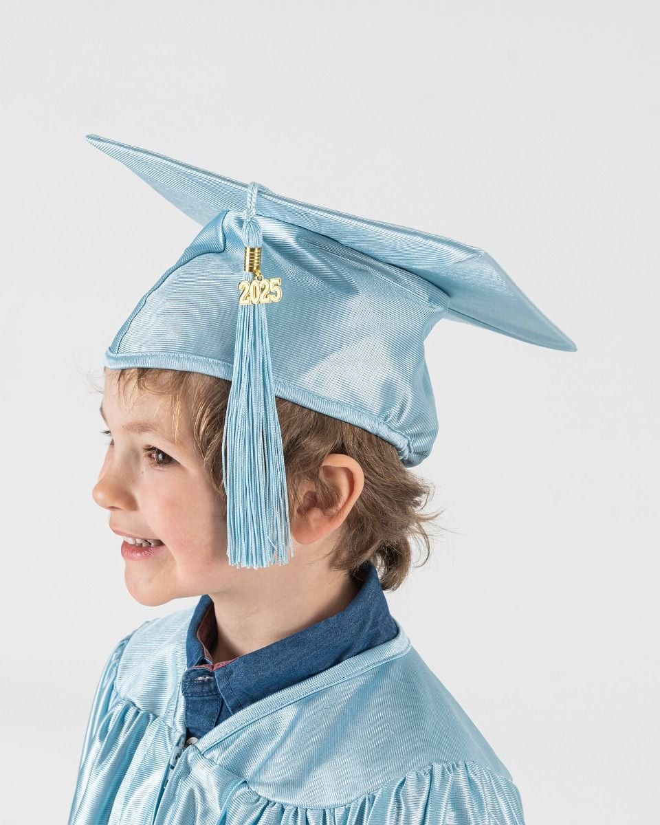 kids graduation dresses for girl Shiny Kindergarten Graduation Cap, Gown, Stole & Diploma Package main image 0