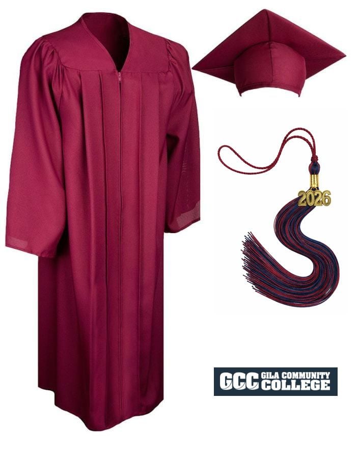 Gila Community College Cap, Gown, & Tassel