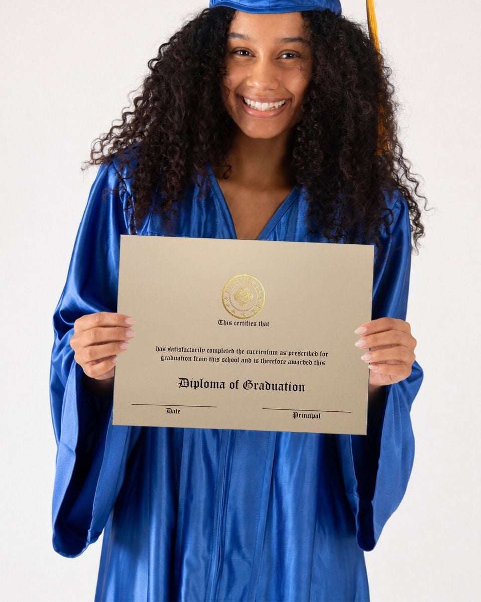 Gold Foiled Ivory Stock Diplomas