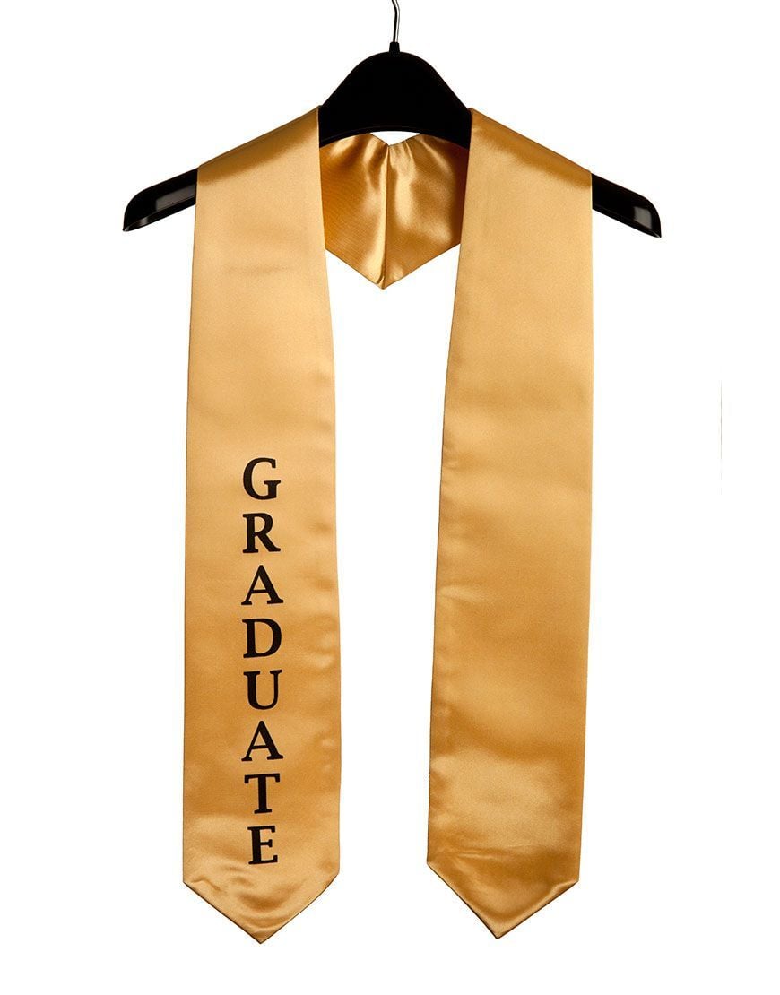 Imprinted Gold Graduate Stole