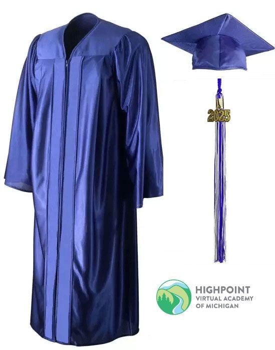 Highpoint Virtual Academy of Michigan - Royal Blue Cap, Gown & Tassel