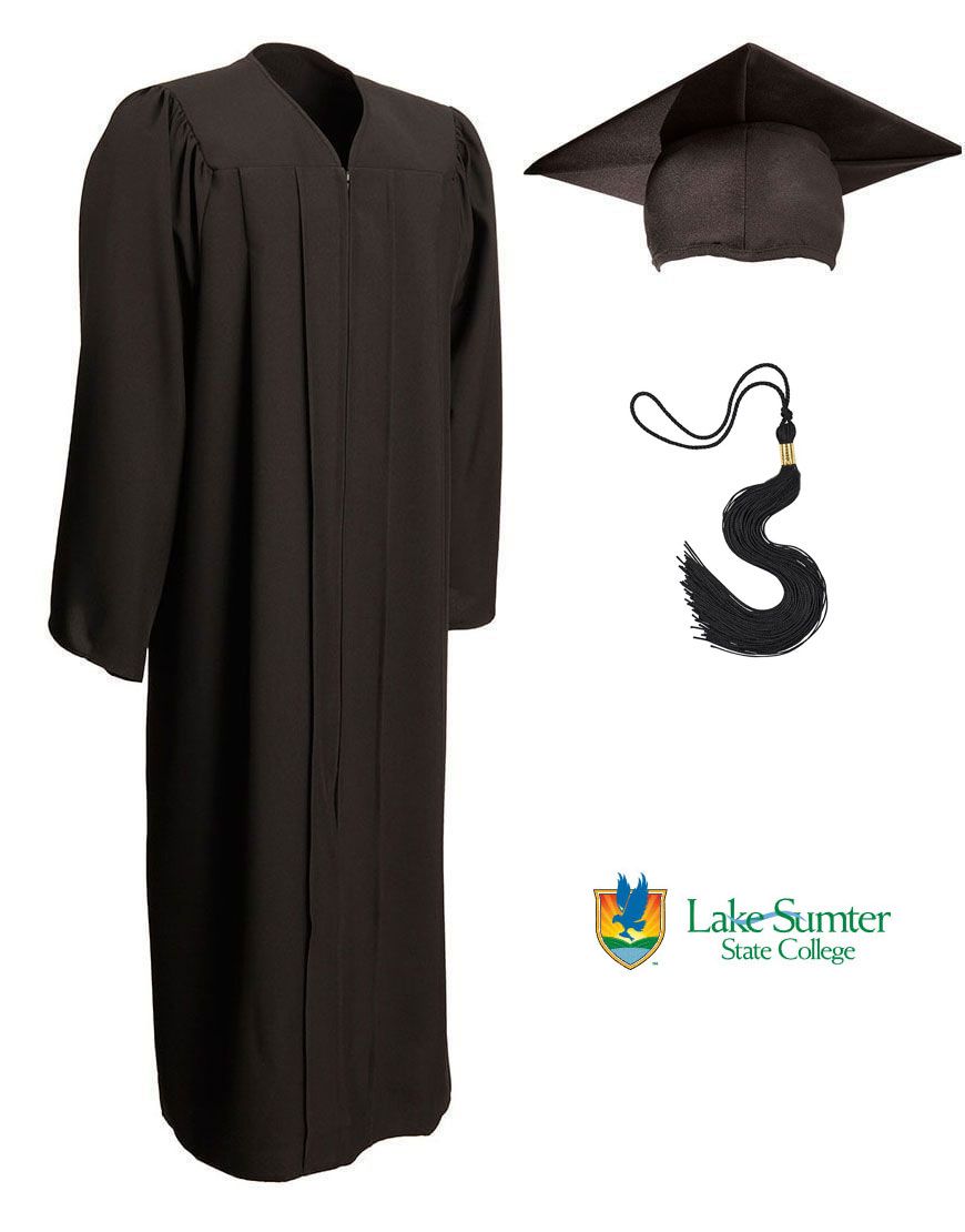 Lake Sumter Faculty Bachelors Matte Graduation Cap, Gown & Tassel