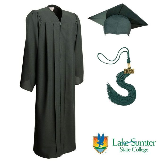 Lake-Sumter State College Bachelors Forest Graduation Cap, Gown & Tassel