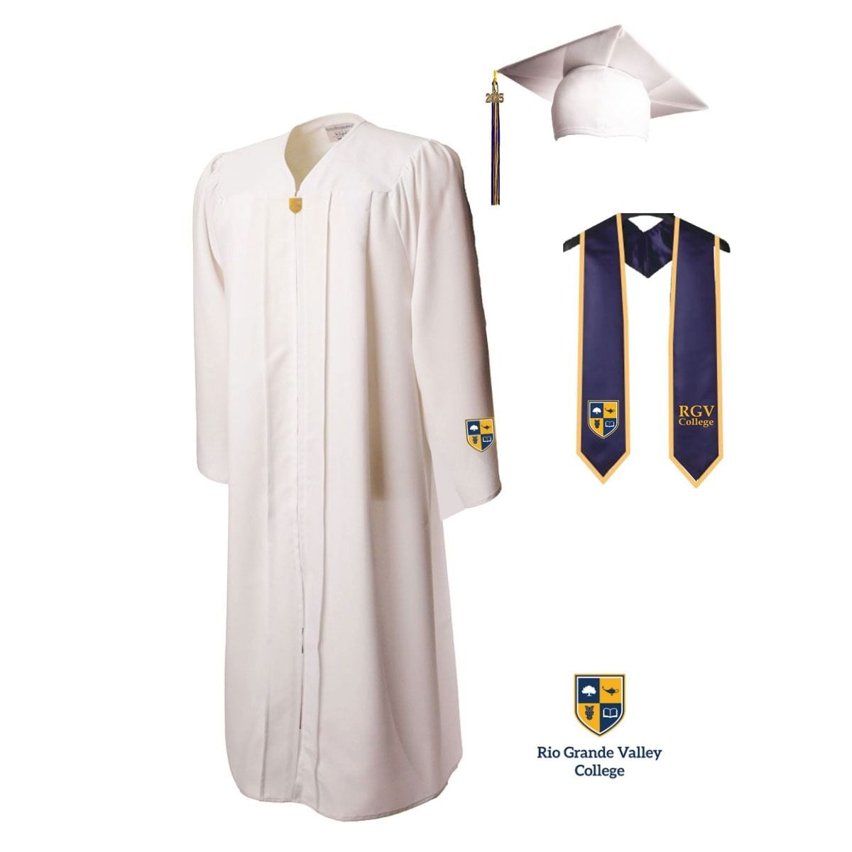 White Cap, Gown & Tassel (Vocational Nursing)