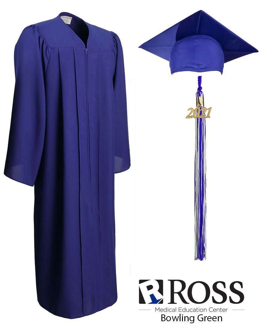 Ross Medical Education - Bowling Green - Royal Blue Cap, Gown & Tassel
