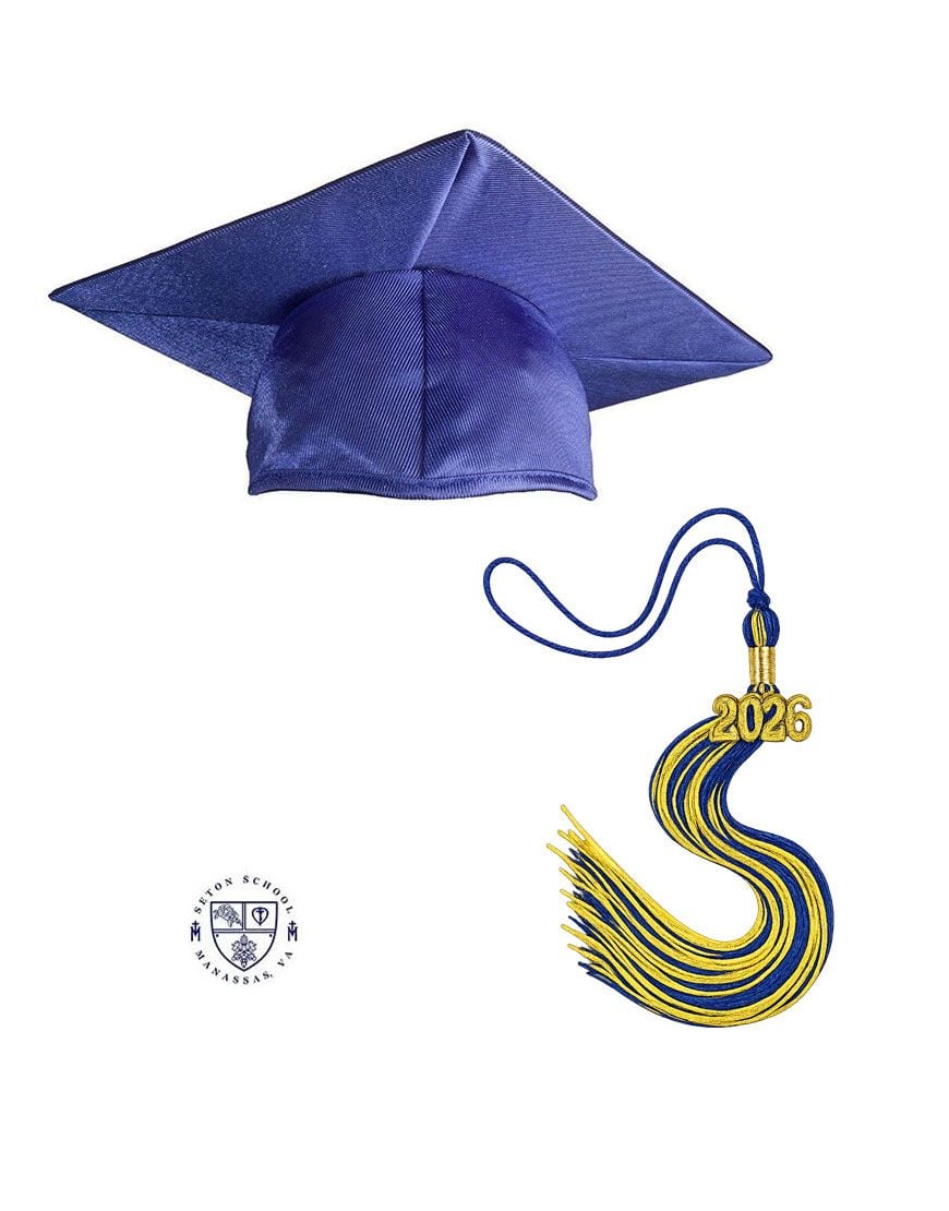 Seton School Royal Blue Cap & Tassel