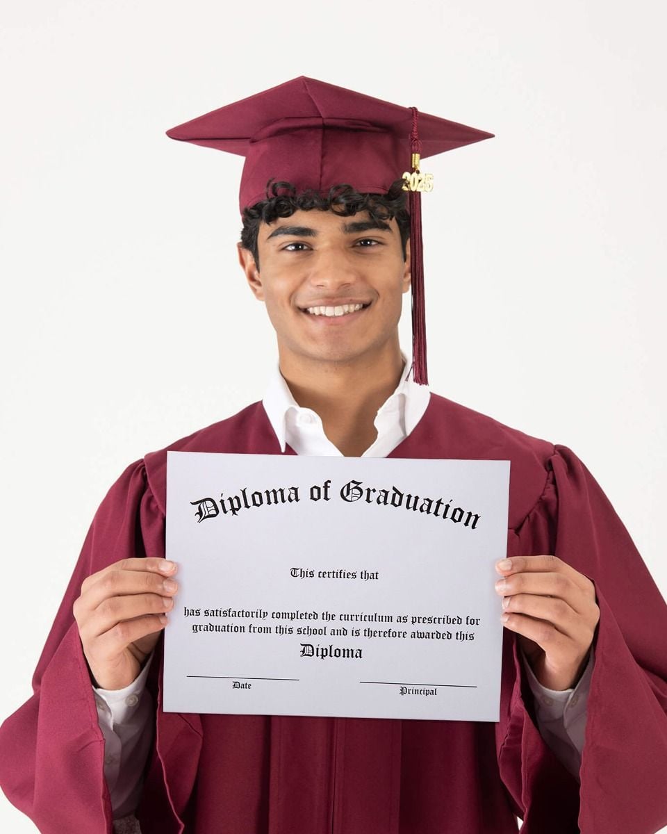 Thermographed White Stock Diploma Thermographed White Stock Diploma