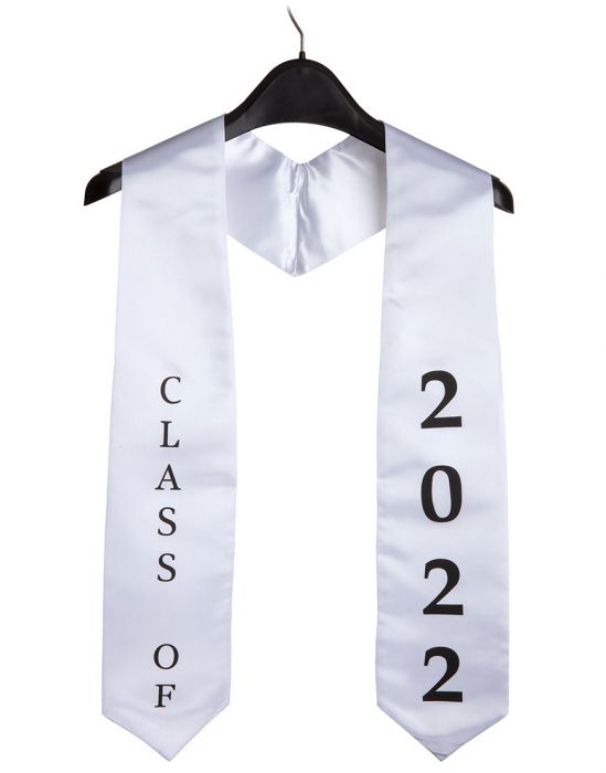 Imprinted Class Of 2022 White Graduation Stole ubicaciondepersonas