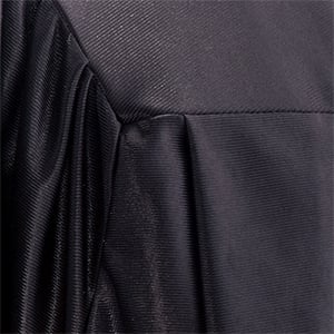 Black shiny graduation gown fabric