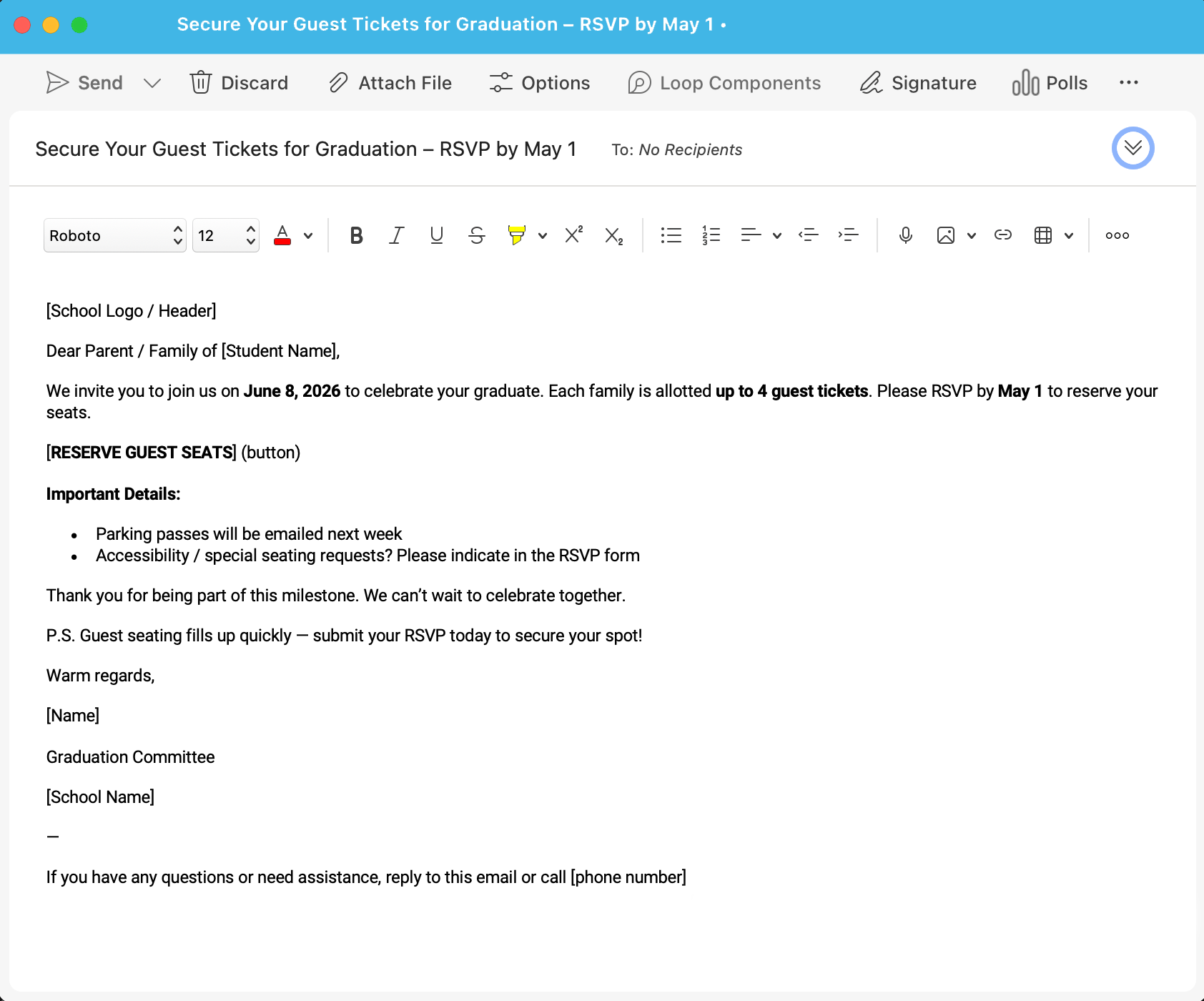 Phase 2 email example