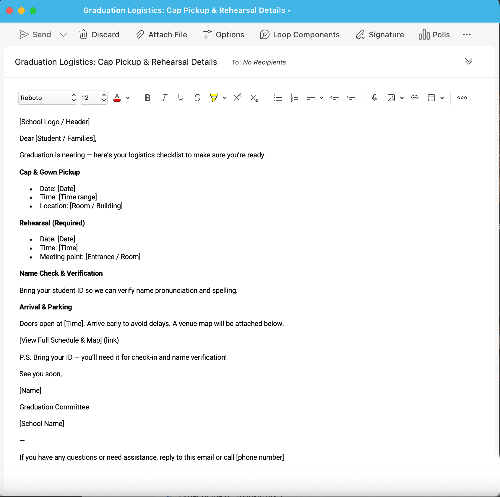 Phase 3 email example