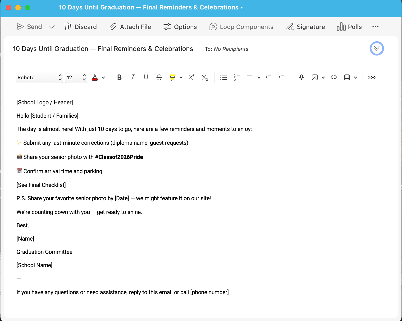 Phase 4 email example