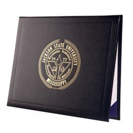 black leather diploma folder