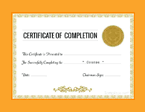 certificate of completion