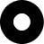 black circle on white square