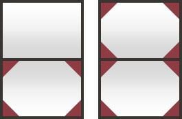 various white shapes