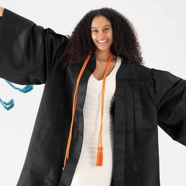 Graduation honor cords in multiple academic colors