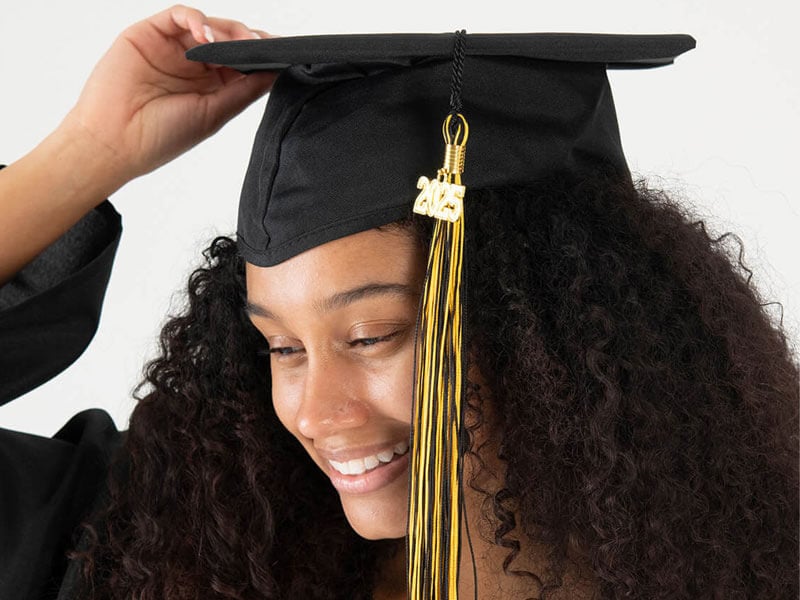 Two color graduation tassels
