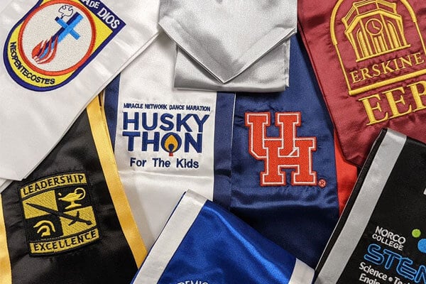 Graduation stoles and sashes