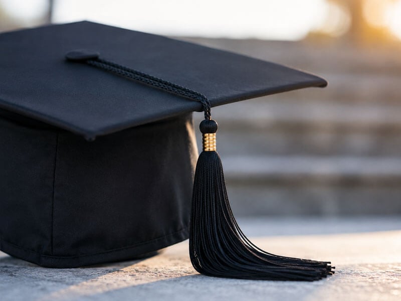 Single color graduation tassel